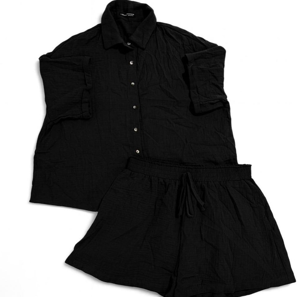 ✨ SHEIN Linen Button Up Shirt & Short Set 🛍️